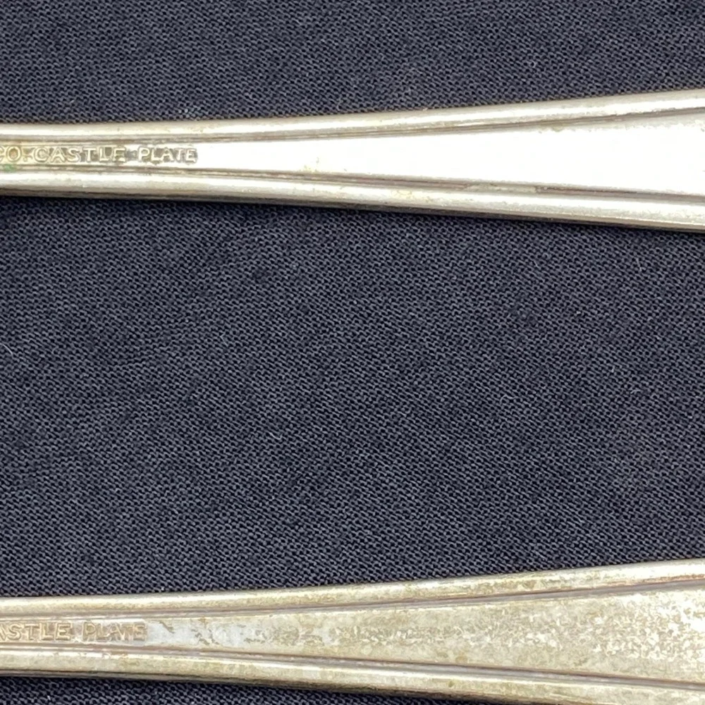 Vintage R.C. Co. Teaspoons Silver Castle Plate Set of 4 (6
